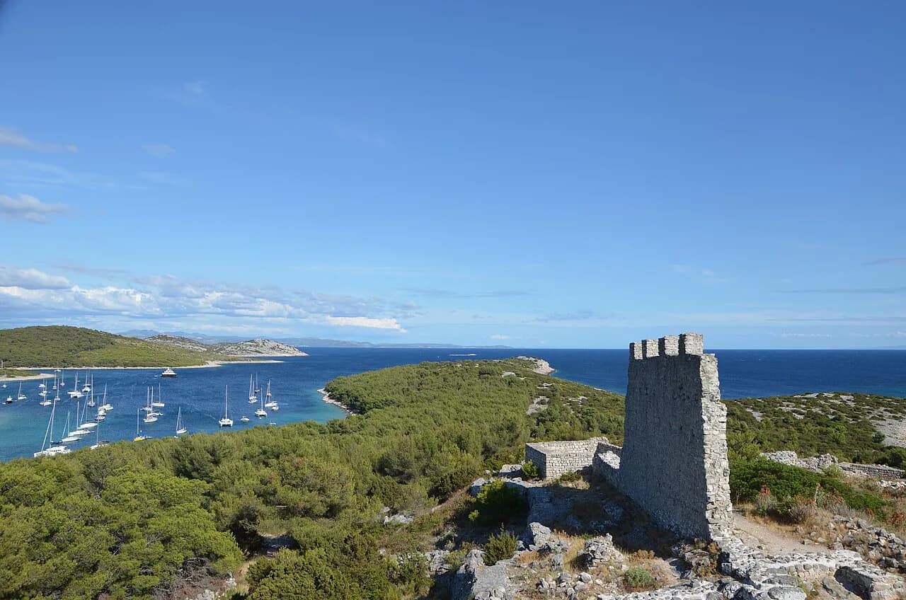Žirje: Byzantine Forts, Village and Ferries from Šibenik