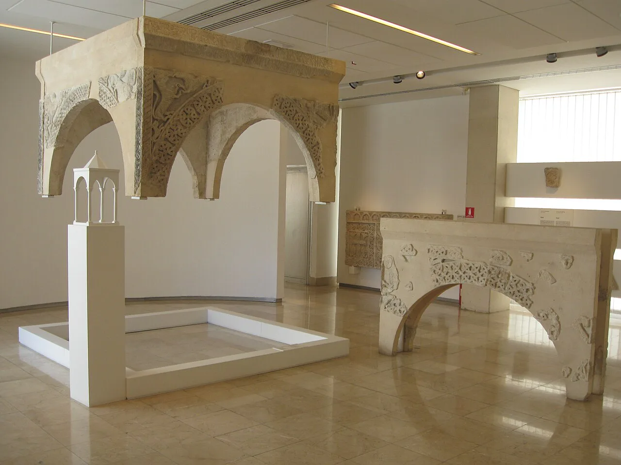 An 11th-century altar ciborium on display in the Archaeological Museum Zadar.