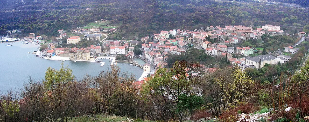 Houses of Bakar on the hillside above the bay, Kvarner