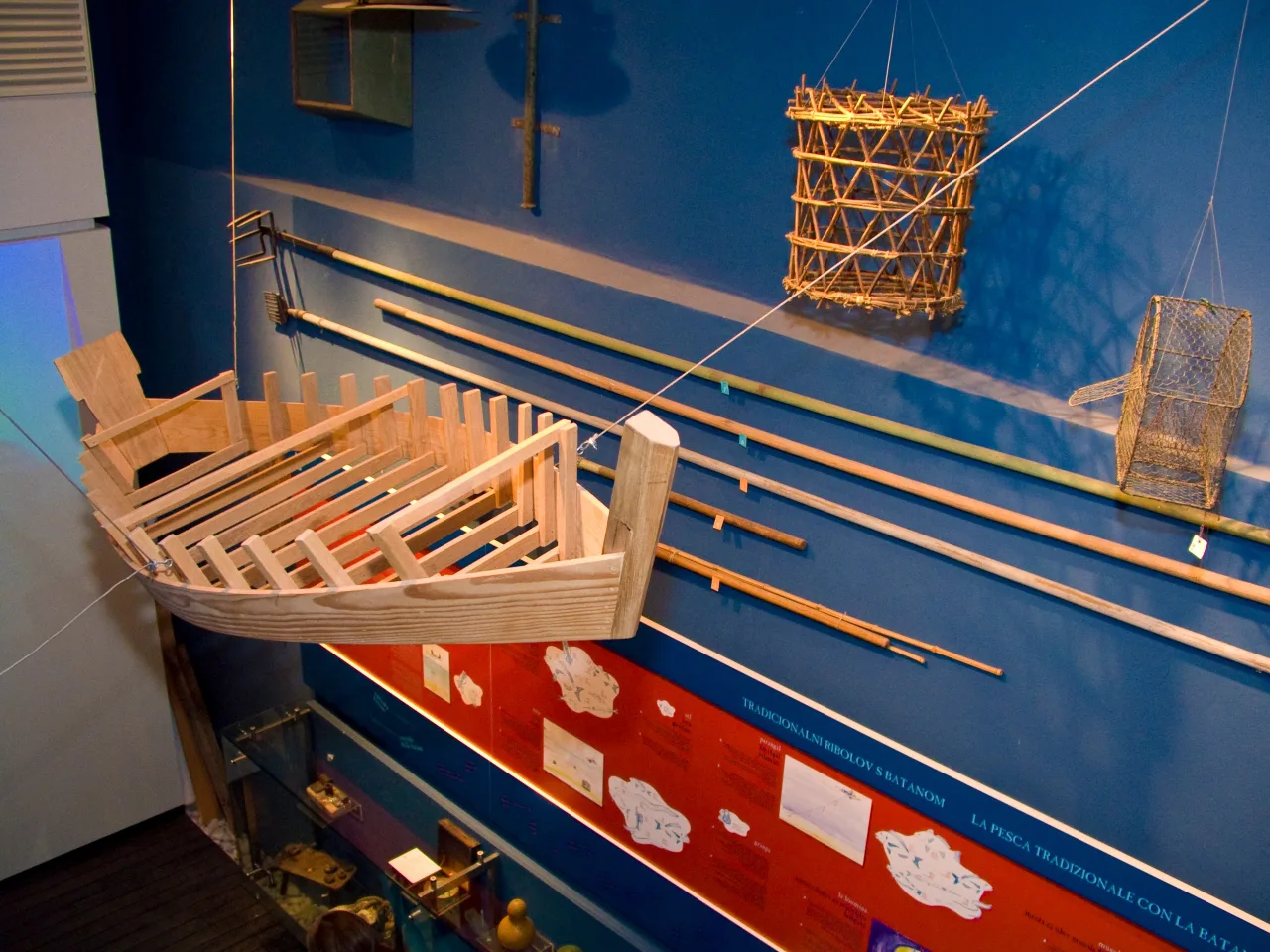 A display on traditional batana boat building at the Batana House in Rovinj