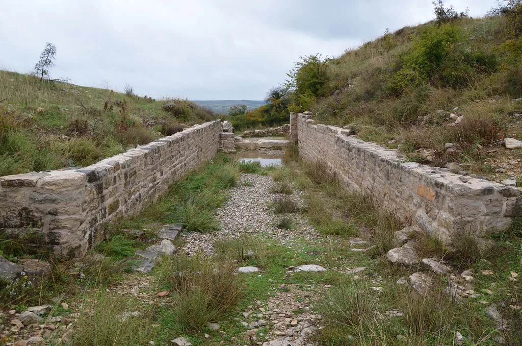 Stone walls of the ancient settlement of Asseria near Podgrađe, east of Benkovac, Dalmatia