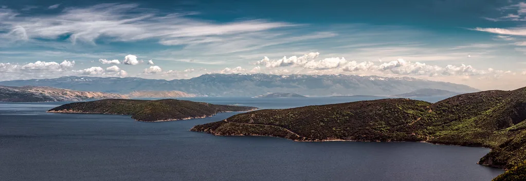 View south-west from the island of Cres near Vodice.
