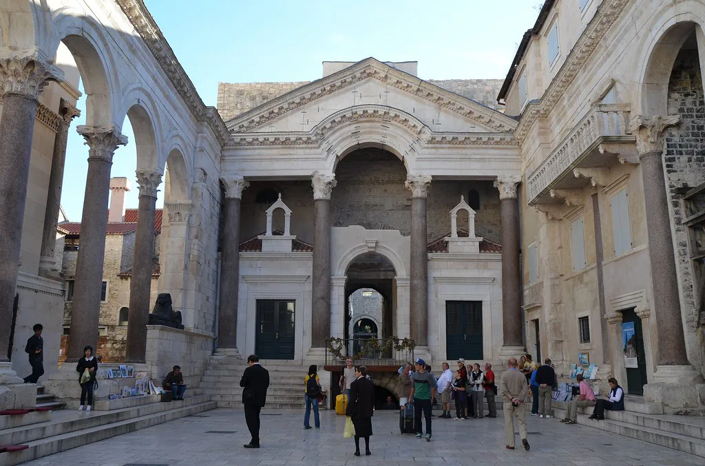 The Peristyle of Diocletian's Palace in Split, Croatia