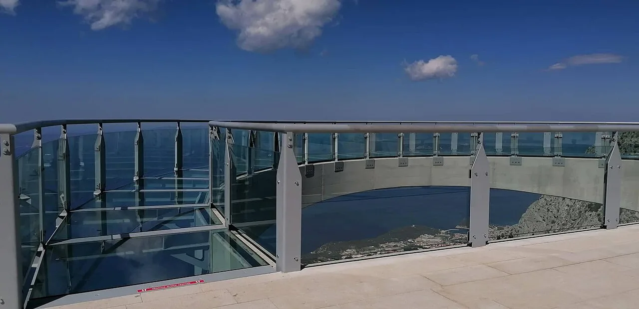 The glass-floored Biokovo Skywalk above the Makarska coast, Dalmatia