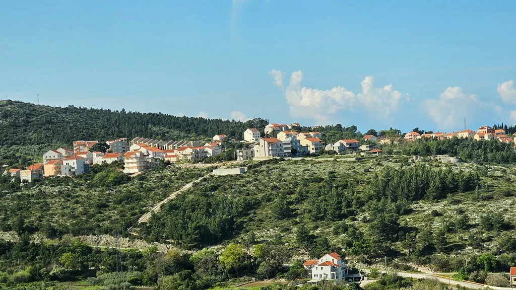 Houses on a wooded hillside above Cavtat, Southern Dalmatia