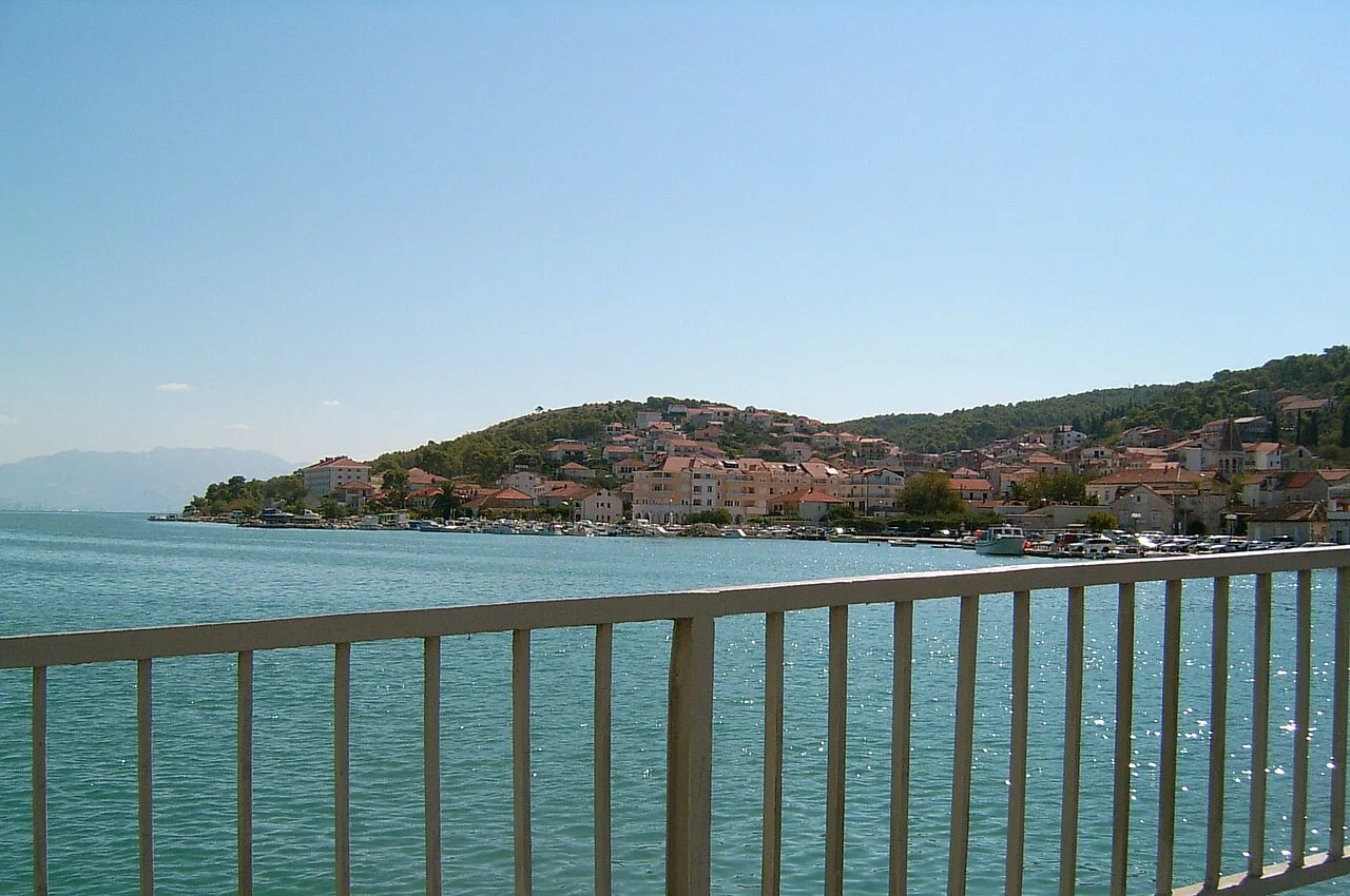 View of the island of Čiovo from the bridge linking it with Trogir, Dalmatia