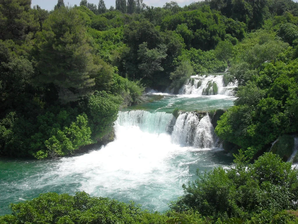 A waterfall in Krka National Park.