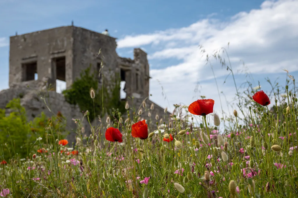 The ruins of St Michael's Fort on the island of Ugljan, near Zadar