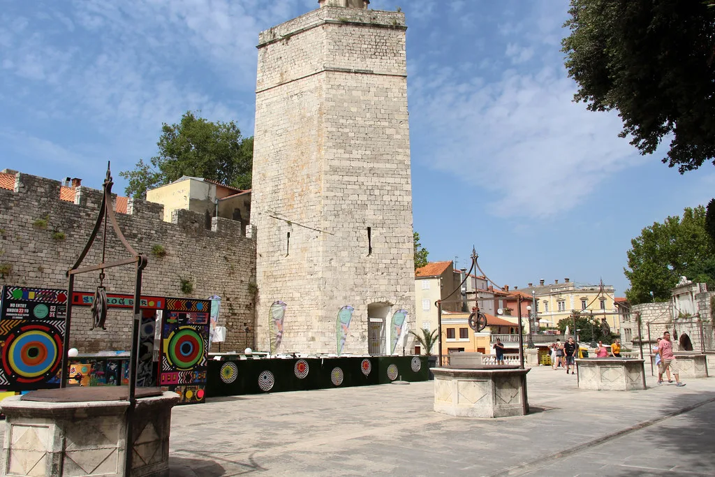 The Captain's Tower on Five Wells Square in Zadar