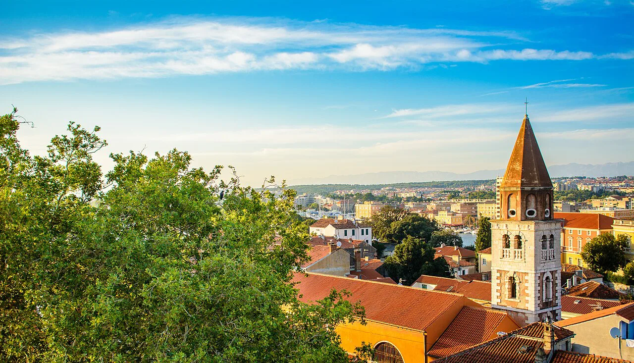 View from the Captain's Tower at Five Wells Square, Zadar.