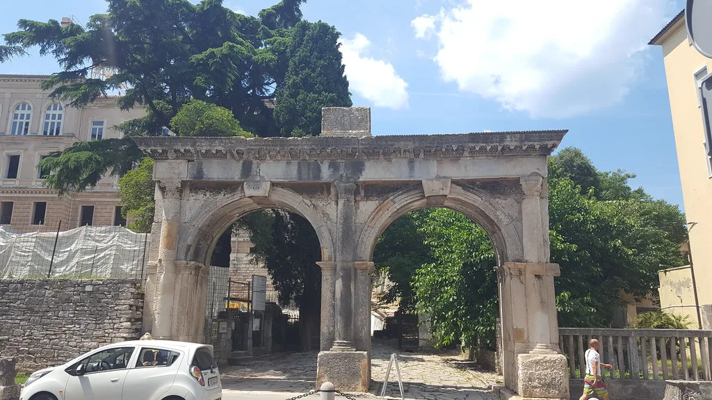 The Roman Twin Gates (Porta Gemina) in Pula