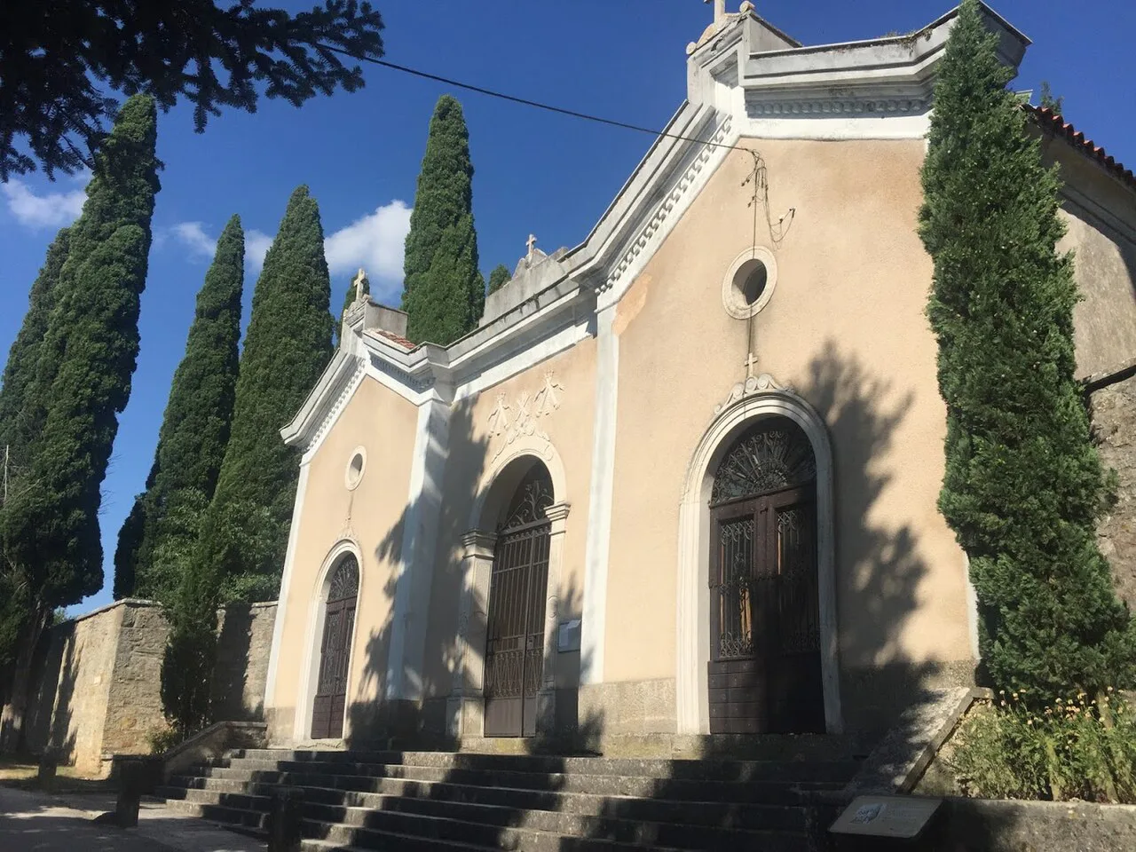 The Church of Sts Cosmas and Damian beside the town gate of Grožnjan, Istria