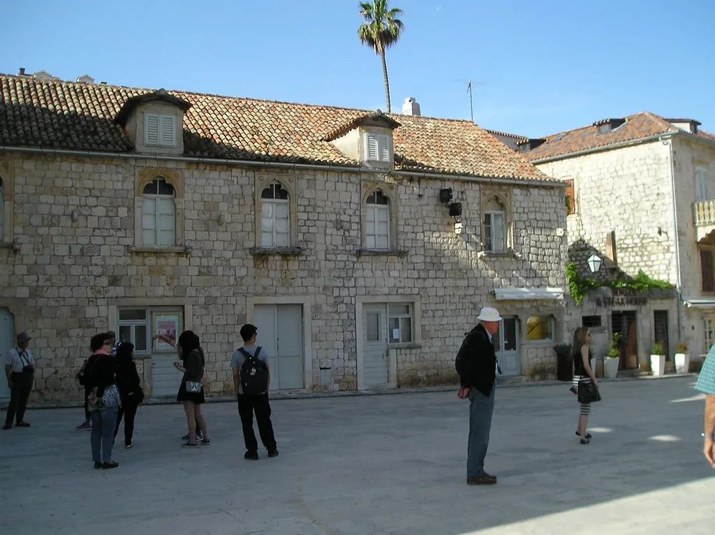 Stone houses facing the main square in Hvar Town