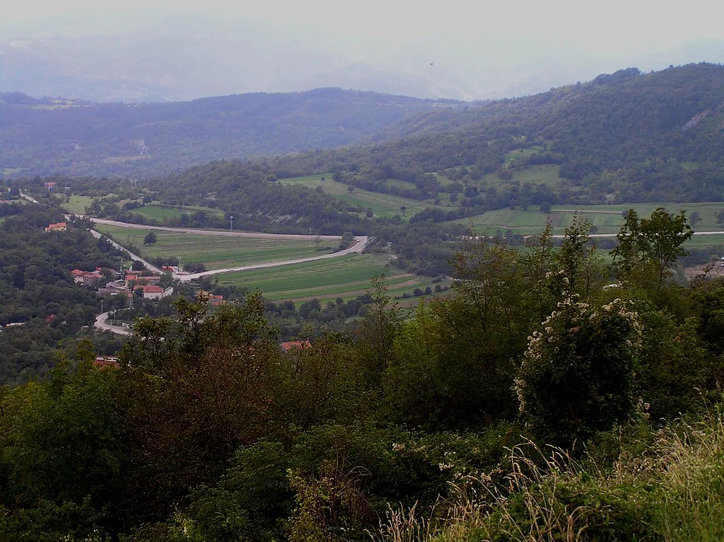 Fields and hills around Boljun in the Istrian interior, Istria