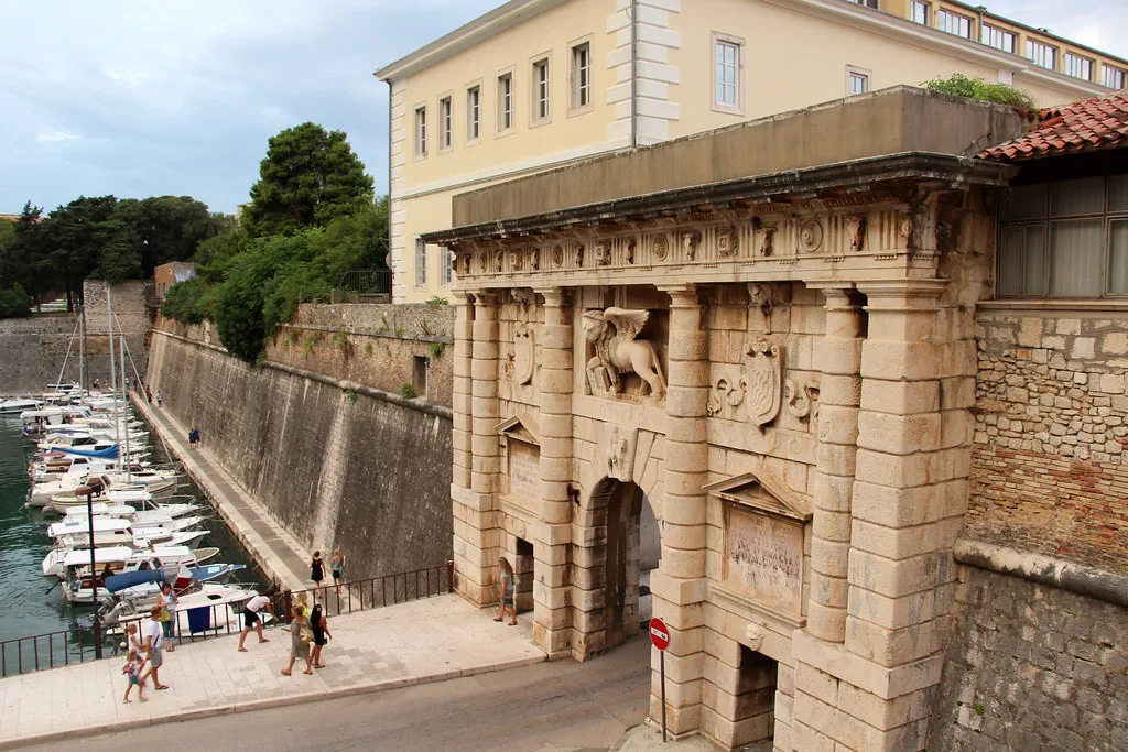 The Land Gate in Zadar beside the Foša harbour