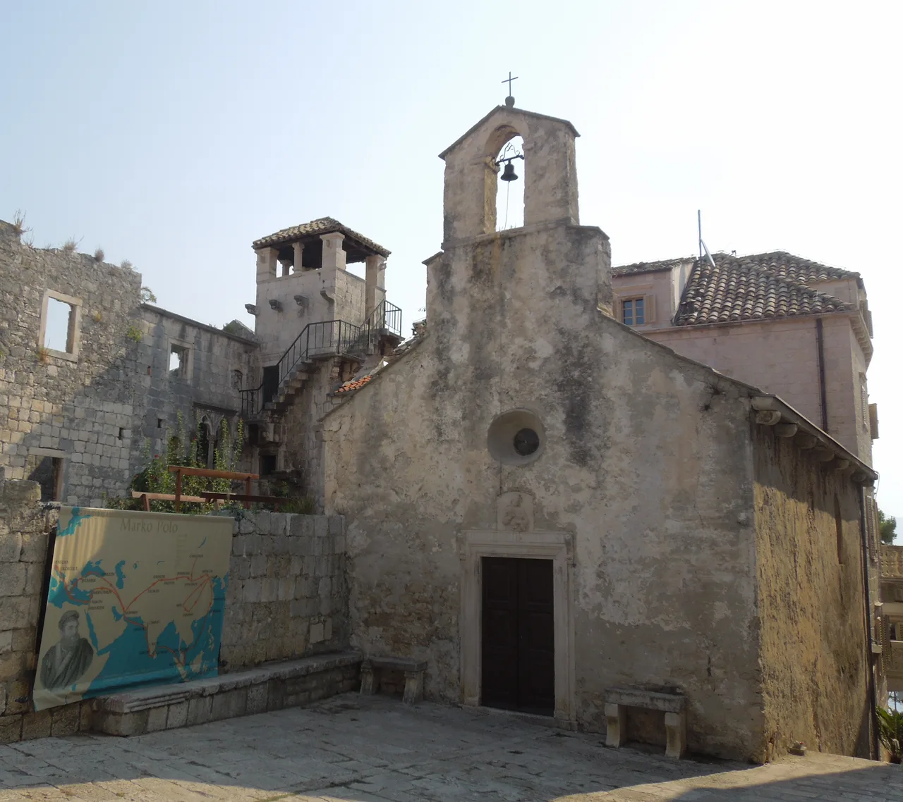 St Peter's Church and the alleged Marco Polo birth house in Korčula