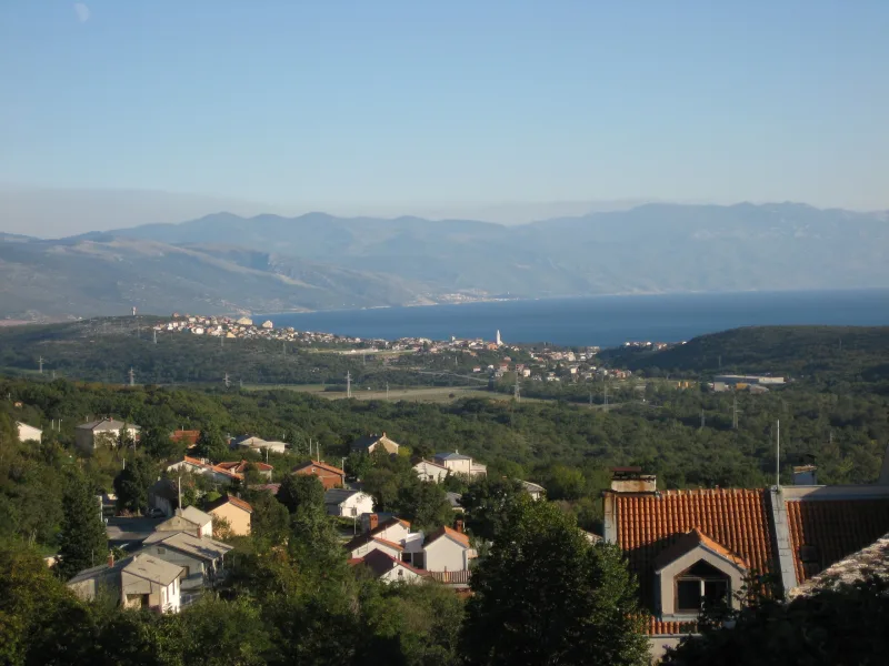 Novi Vinodolski and the coast seen from the hills near Bribir, Kvarner