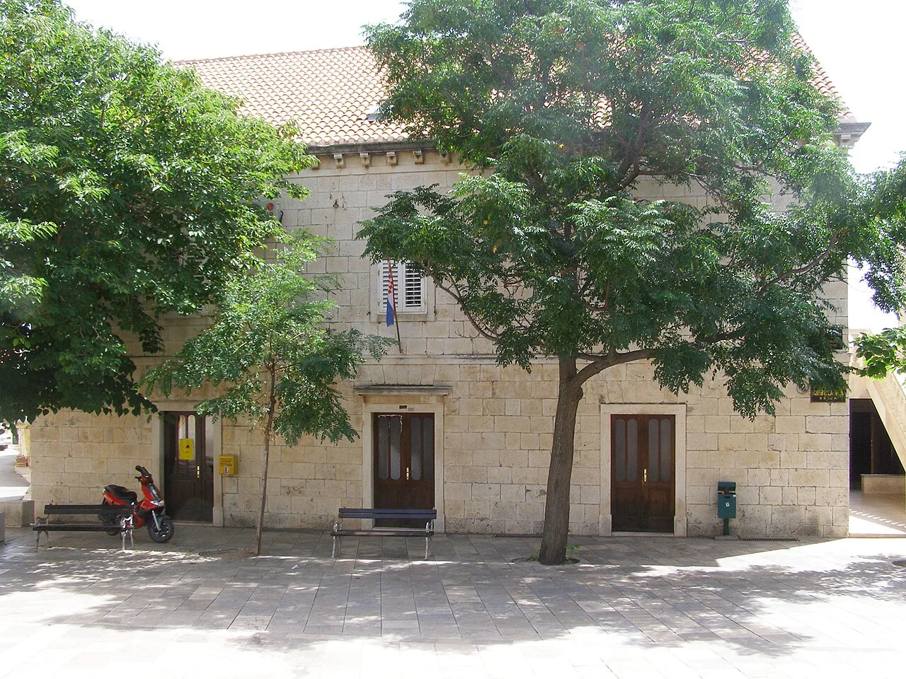 The stone municipality house of Selca, once home of writer Martin Kukučín, Brač
