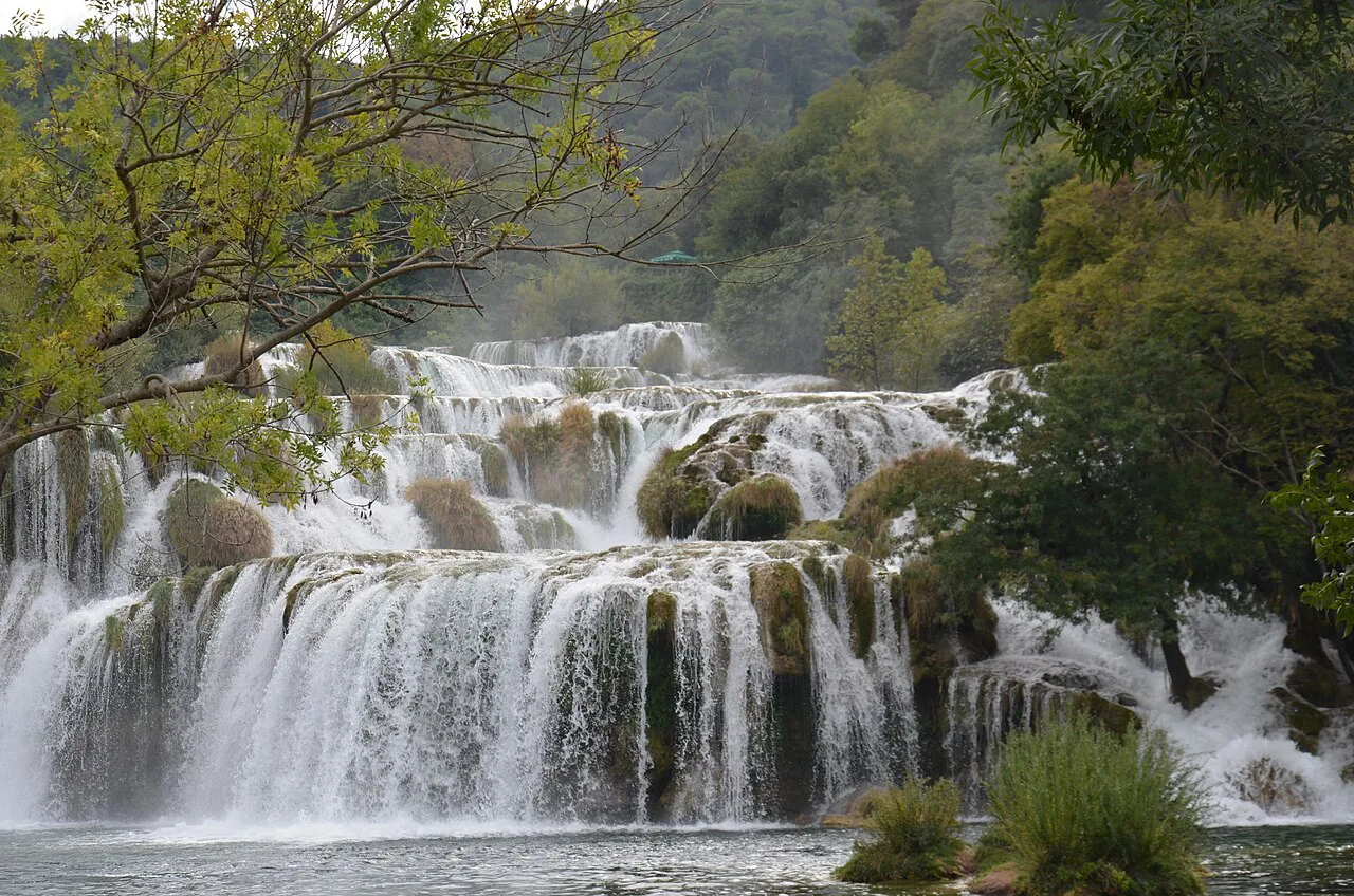 Cascades of the Skradinski buk waterfall in Krka National Park