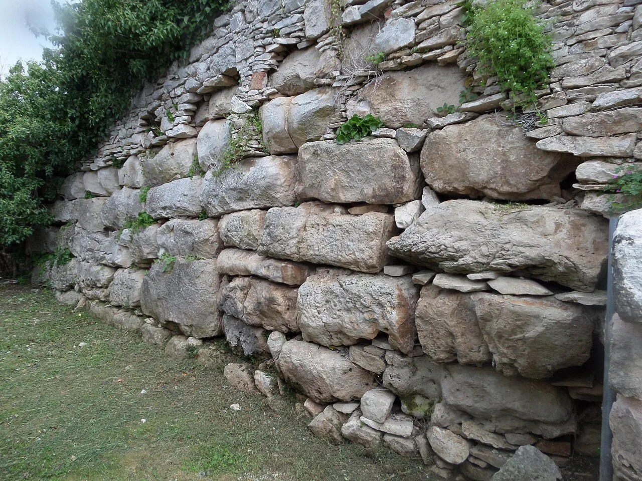 Large stone blocks of the ancient Illyrian walls in Škrip on Brač