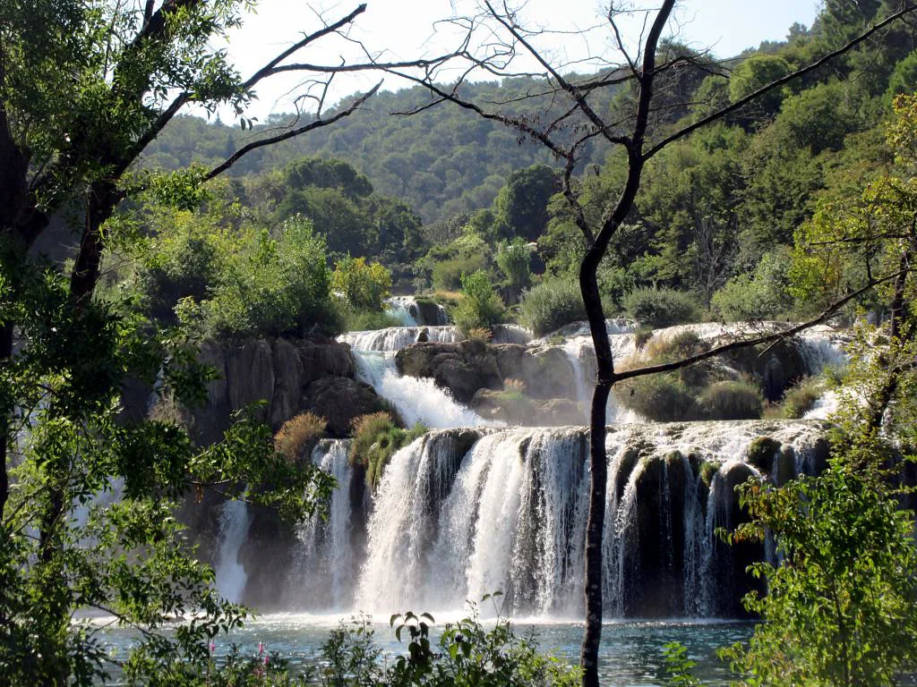 Skradinski buk waterfall in Krka National Park, a day trip from Šibenik.
