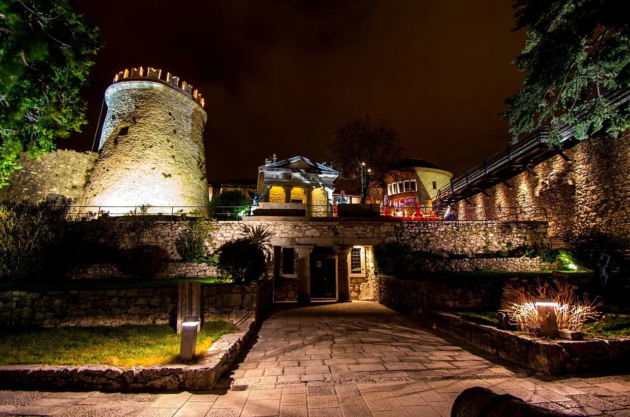 Trsat Castle at night, Rijeka.