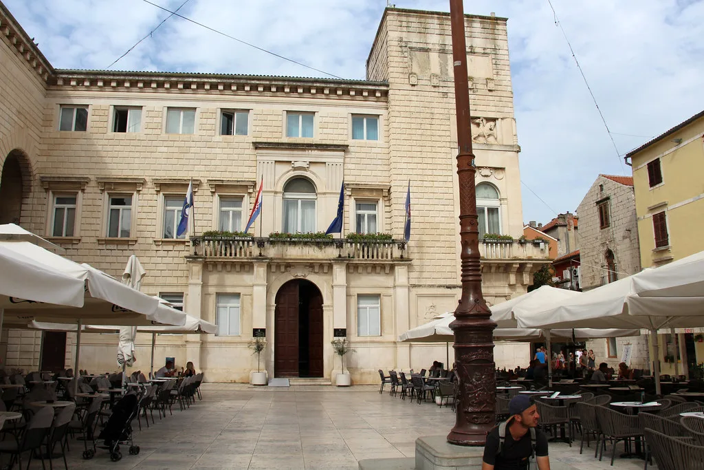 The former town hall building on Narodni trg in Zadar Old Town